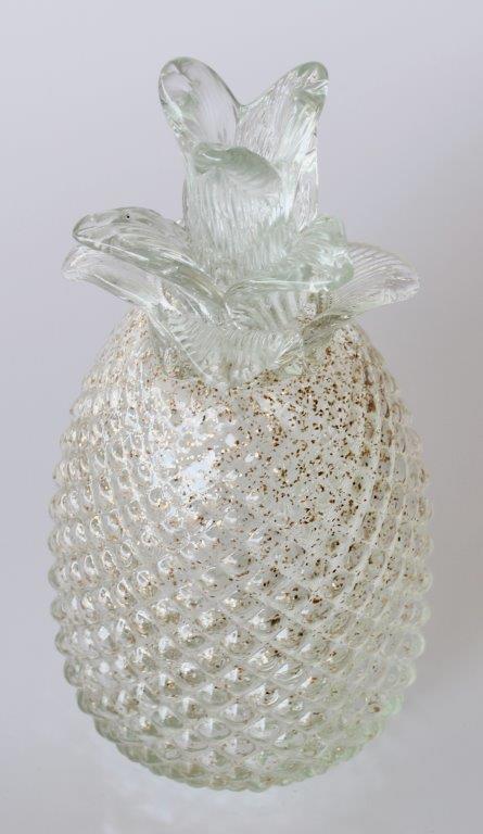 Clear & Gold Glass Pineapple